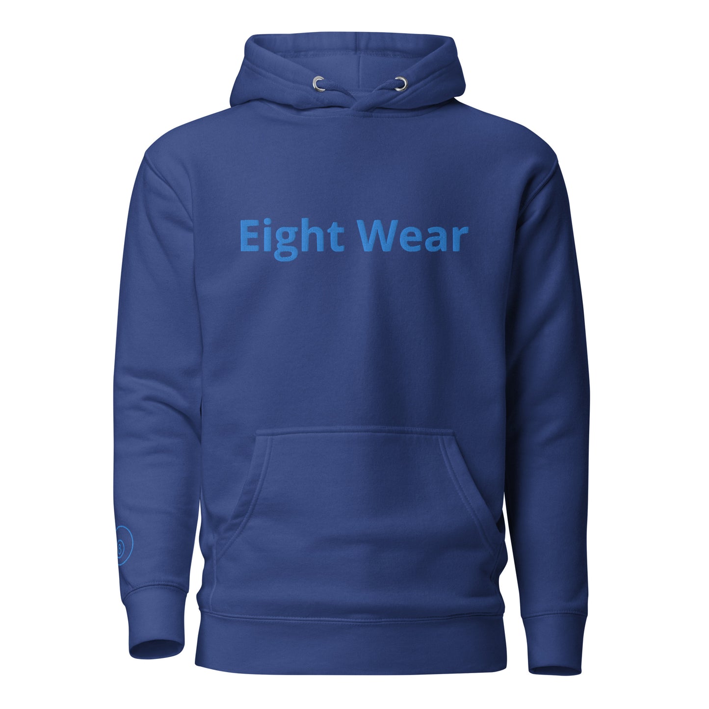 Eight Wear Embroidered Unisex Hoodie - Royal